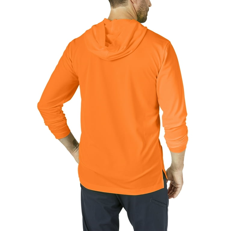 Dickies Men's XL Bright Orange Cooling Performance Long Sleeve Hooded Sun Shirt