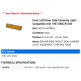 thumbnail image 2 of Front Left Driver Side Cornering Light - Compatible with 1987 GMC R1500, 2 of 2