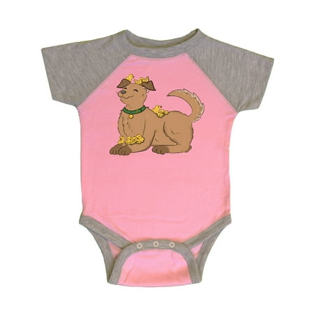 

Inktastic Cute Brown Dog with Easter Chicks Gift Baby Boy or Baby Girl Bodysuit