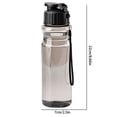 thumbnail image 3 of Portable Plastic Sports Water Bottle with Hand Strap Leak Proof Lid BK, 3 of 7