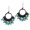 Turquoise, variant on Blue Paradise Turquoise Stone Cotton Rope Chandelier Earrings