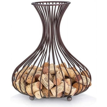 Wine Cork Holder Display Wine Stopper Free Standing Cork Catcher Container Cage