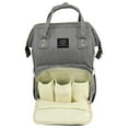 LAND Baby Diaper Backpack, Multifunction Waterproof Travel Nappy Changing Bag Mommy Gray Color