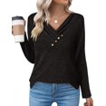 thumbnail image 5 of Zeagoo Womens Trendy Pullover Tops Long Sleeve Tunic Shirts V Neck Womens Fall Tunic Tops for Women 2025 Casual Blouse Sweatershirts, 5 of 8