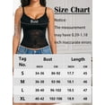 thumbnail image 7 of Aivtalk Lace Camisole Tops for Women V Neck Cami Shirt Tank Ladies Spaghetti Strap Tank Top with Paded Going Out Long Tank L Black, 7 of 7