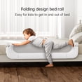 thumbnail image 3 of Barra de cama plegable UPGOGO para niños pequeños, protección de seguridad para bebés, blanca, 3 of 7