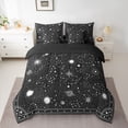 thumbnail image 2 of Feelyou Mystic Galaxy Child Twin Bedding Sets 7-Piece, Bohemian Constellation Bedding Comforter Set, Cartoon Black White Reversible Sheet Sets, Super Cozy Room Decor, 2 of 7