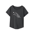 thumbnail image 3 of Camiseta de verano para mujer, ajuste regular, cuello redondo, para viajes en la calle, camping L, 3 of 7