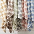 thumbnail image 3 of CBCHome Checkered Chenille Furry Throw Blanket – Soft Plush Cozy Dorm Room Essential, for Sofa and Bed, Graduation Gift for Her and Teens (Ashleigh Blue, 50"x60"), 3 of 7