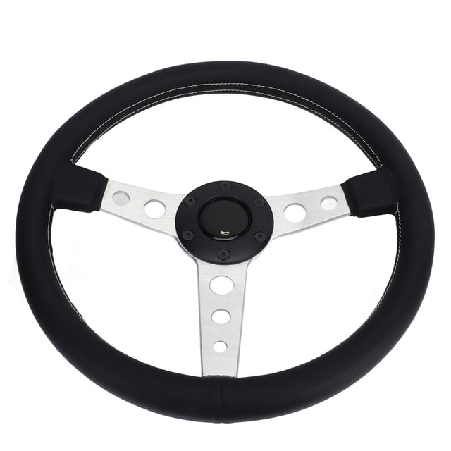 Volante de carreras, volante de 14 pulgadas, volante universal de cuero, volante de coche, diseño de próxima generación