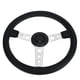 thumbnail image 1 of Volante de carreras, volante de 14 pulgadas, volante de cuero, volante de cuero, volante universal, diseño meticuloso, 1 of 12