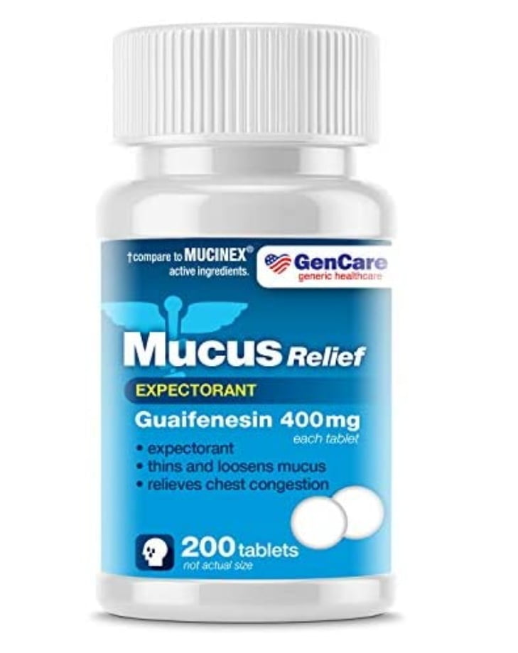 Buy GenCare Mucus Relief Expectorant Guaifenesin 400 mg 200 Tablets