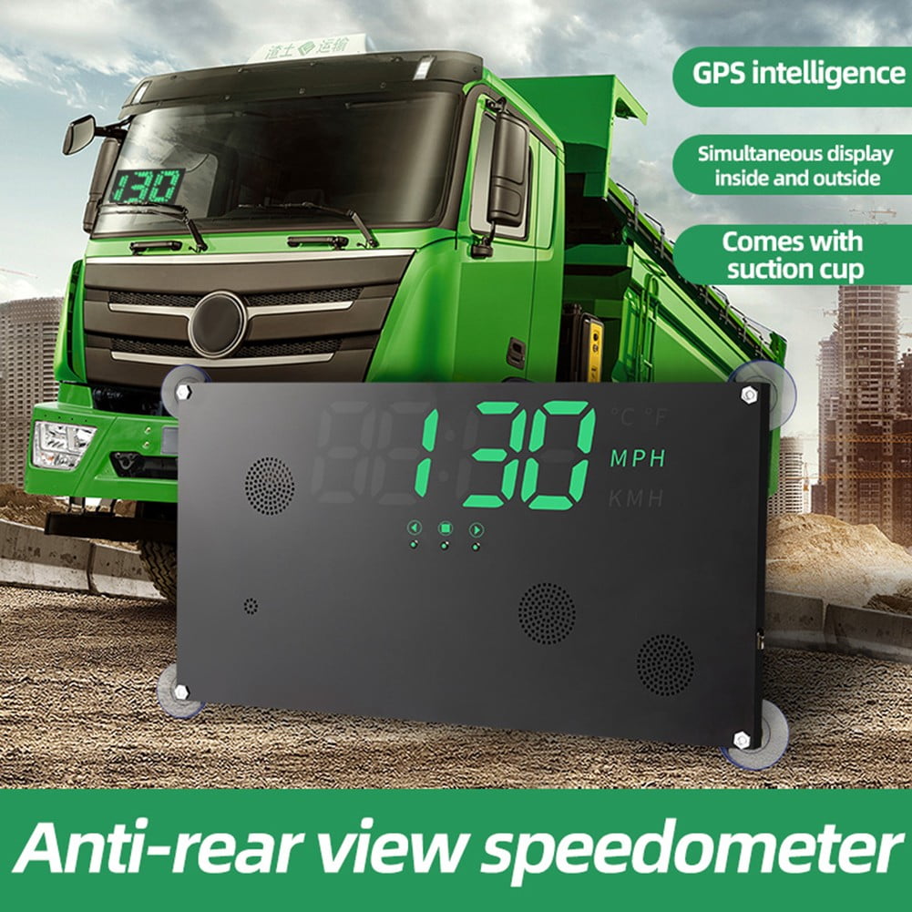 GLFILL Head Up Display Gauge Hud Car Odometer Voltage Speed Alarm