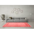 thumbnail image 3 of Ahgly Company Machine Washable Indoor Rectangle Abstract Red Modern Area Rugs, 8' x 12', 3 of 4