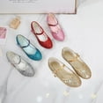 thumbnail image 2 of Baozhu Girls' Leather Shoes Princess Party Single Shoe Non-Slip Soft Sequin Design Flat Dance Flat Shoes Baby Children's Shoes, 2 of 5