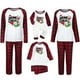 thumbnail image 2 of Christmas Family Matching Pajamas for Women Girls Boys Baby Pajamas Letter Contrast Top and Pants Set (Women, L), 2 of 4