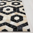 thumbnail image 3 of SAFAVIEH Studio Leather Mellony Geometric Area Rug, Black/Beige, 8' x 10', 3 of 8