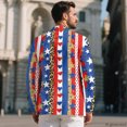 thumbnail image 4 of Psesaysky USA Stars Polyester Business Casual Suit with Single Breasted, Solid Lightweight Slim Fit Casual Blazer for Men Suit Jacket Sport Coat for Formal, 4 of 8