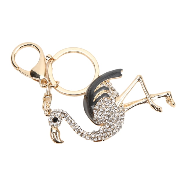 Car Keychain, Flamingo Key Chain Fine Workmanship For Handbag Decor For Car Pendant Black,Green