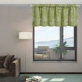 thumbnail image 5 of Printed Curtain Valance Rod Pocket Kitchen Curtain Short Sheer Translucent Window Treatment Spring Floral Decoration for Cafe Living Room Bathroom Decorative Tiers 55.12x18.11 Inches, 5 of 5