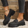 thumbnail image 5 of Willtoo Womens Round Toe Platform Loafers Slip On Chunky Lug Sole Casual Loafers Fashion Non Slip Daily Walking Shoes, 5 of 5