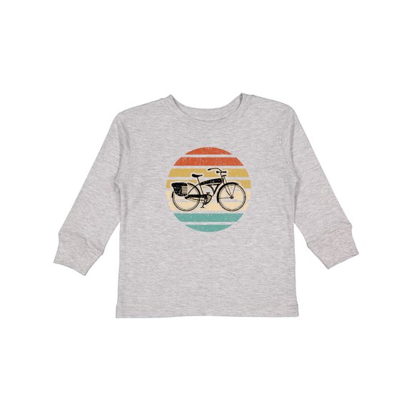 Inktastic Cycling Vintage Bicycle for Cyclist Boys or Girls Long Sleeve Toddler T-Shirt
