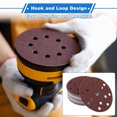 thumbnail image 5 of Unique Bargains 50 Pcs Sanding Discs, 6" 15 Hole 120 Grit Durability Aluminum Oxide Paper Base Red, 5 of 7