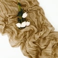 thumbnail image 2 of Unique Bargains Cheesecloth Table Runner for Wedding Decoration 118.11"x35.43" Khaki, 2 of 6