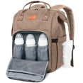 thumbnail image 1 of Mochila para Pañales Impermeable Grande KeaBabies con Cambiador Marrón, 1 of 9