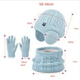 thumbnail image 2 of Kids Winter Hat Gloves Scarf Set Beanie with Fleece Lined Warm Touch Screen for Boys Girls Christmas Gift, 2 of 5