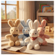 thumbnail image 4 of 4pc Peluche De Rabbit 30Cm Malubero, Multicolor, 4 of 5