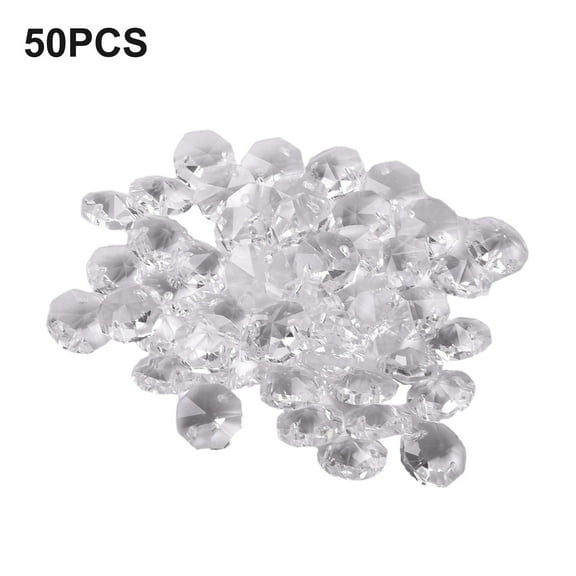 50Pcs Chandelier Light Crystals Droplets Glass Beads Drops Wedding Lamp Decors