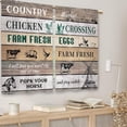 thumbnail image 5 of Farmhouse Wooden Kitchen Curtains Country Rustic Rooster Barn Small Short Cafe Window Curtains Vintage Farm Rod Pocket Bathroom Window Drapes Treatment Tier Curtains 2 Panels (27.5x39 Inch), 5 of 6