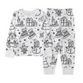 thumbnail image 1 of Childrens Set,Casual Printed Color Long Sleeve Diy Hand Drawing 2 Piece Elastic Waist, 1 of 5