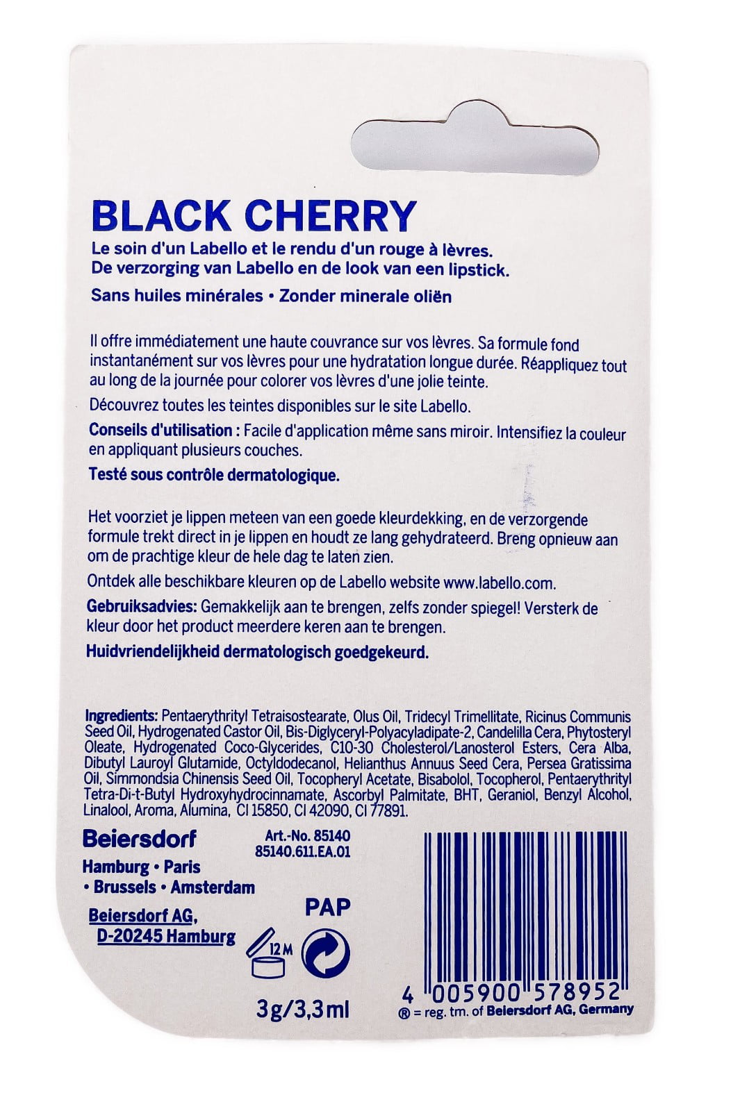Black Cherry Lip Balm - Liposan Crayon Black Cherry Lip Balm