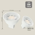 MR16 Bulb 5W Warm white/Daylight 3000K/5000K 12V 50W Equivalent Halogen