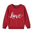 thumbnail image 5 of QIPOPIQ Chandails en Molleton Filles Manches Longues Chandail Col Rond Hauts Chemises Taille 3-14 Ans Vêtements Enfants Liquidation, 5 of 5