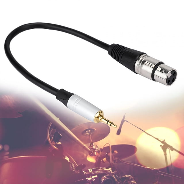 3.5 mm a xlr, de 3.5 mm a xlr femenino fuerte para guitarras eléctricas para mezcladores