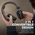 thumbnail image 3 of BlueParrott S650-XT Bluetooth – 2-in-1 Convertible Stereo to Mono Headset with Activated Noise Cancellation, Extended Wireless Range and IP54-Rated Protection, Black, 3 of 5