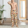 thumbnail image 2 of Pofeuu Hot Dog Burger Print Men's Pajama Pants, Soft Lounge Pajama Pants with big pockets for Men Plaid Pj Bottoms-Large, 2 of 6