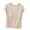 Beige, variant on Women's V Neck Short Sleeve T Shirt Soft Lightweight Loose Fit Casual Comfortable Basic Everyday Tee