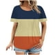 thumbnail image 1 of Mujeres Más Tamaño Manga Corta Tops, Moda Impresión Cuello Redondo, Camiseta Más Tamaño Blusa, 1 of 5