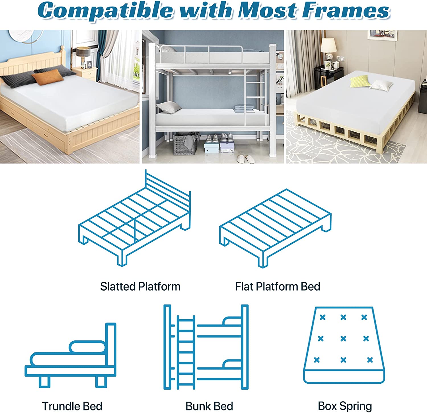 Dkelincs Twin Size Mattress 8 inch Gel Memory Foam Mattress Medium Firm Mattress for Cool Sleep Pressure Relief