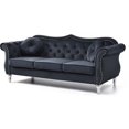 thumbnail image 3 of Home Square 2-Piece Furniture Set with Sofa and Loveseat in Black, 3 of 11