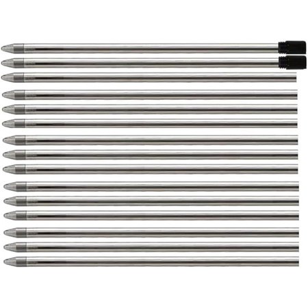 15 Mini D1 Ballpoint Pen Refills Compatible with Swarovski Crystalline Pens, Smooth Flow Ink (Bulk Packed) (Blue)