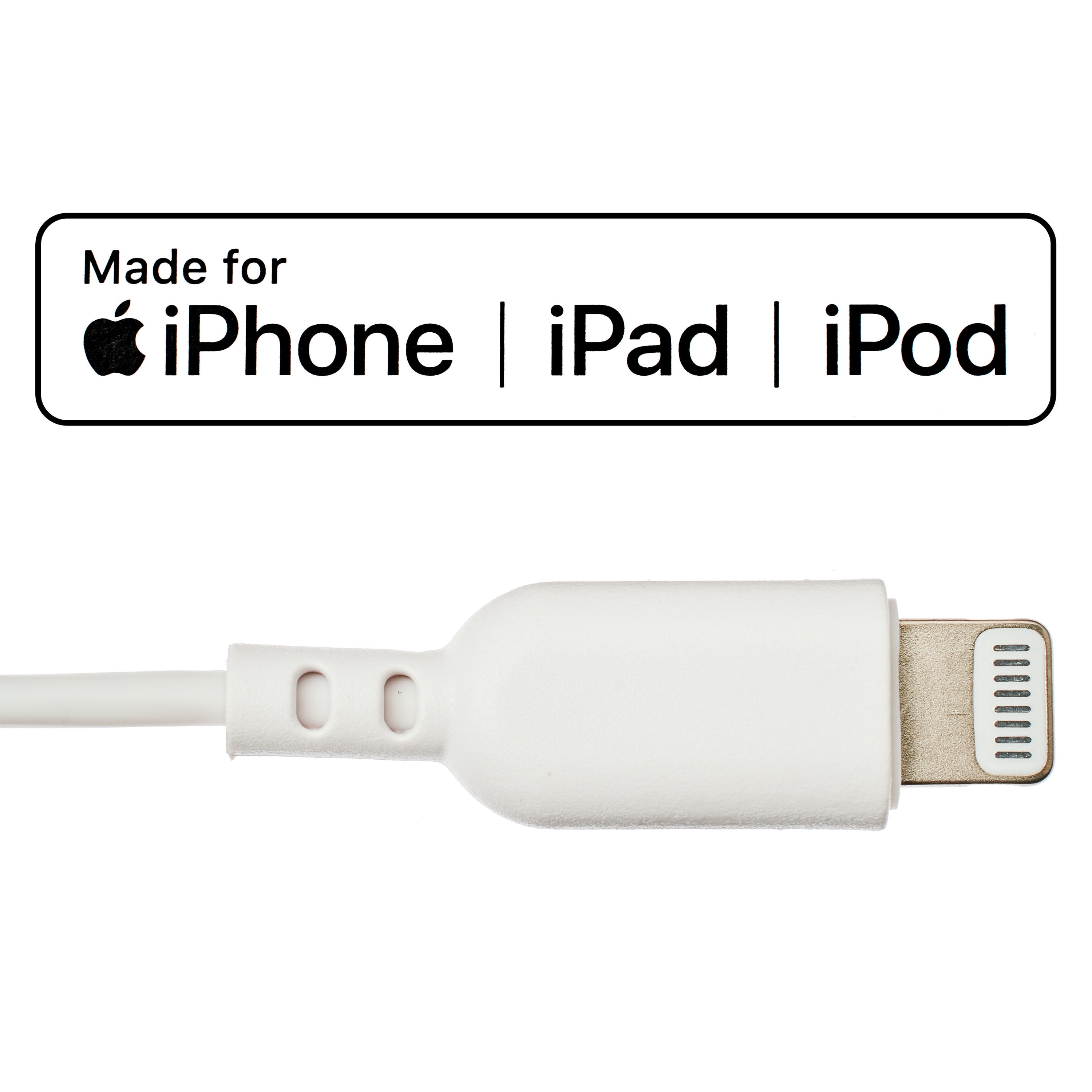 onn. Lightning to 3.5mm AUX Adapter - White