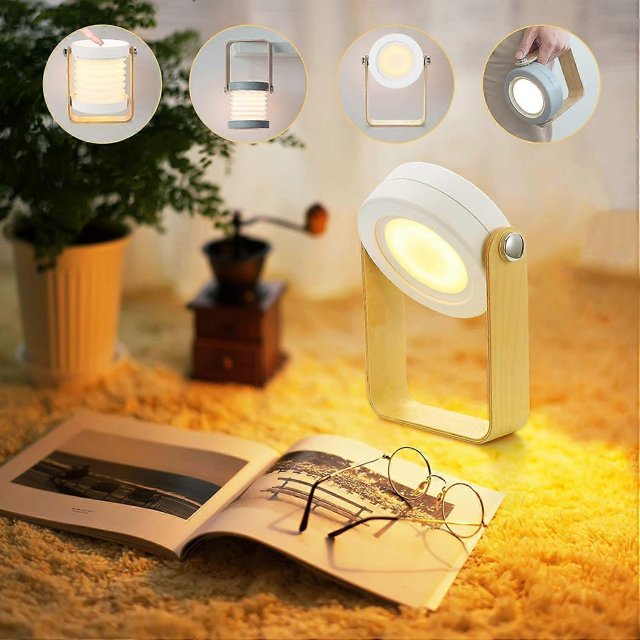 SZTXJ Dimmable Touch Light Bedside Lamp, Portable Bedside Lamp Bedside Lamps with Safe Night Light Portable Bedside Table White