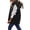 Black-2, variant on Oversized Long Down Vest for Women Winter Long Puffer Quilted Vest Coats Hooded Sleeveless Warm Jacket Pockets