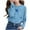 Blue, variant on Toddler Girls Cute Long Sleeve Shirts Kids Loose Soft Star Printed Crewneck Tunic Tops 2025 Spring Fall Casual Tees Blouses 3-14 Years