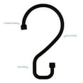 thumbnail image 5 of Bath Bliss Zinc Alloy Shower Curtain Rings, Matte Black (12 Count), 5 of 6